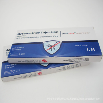 Aprobado por la FDA Artemisinin Lumefantrine Artemethe inyección 80mg / ml